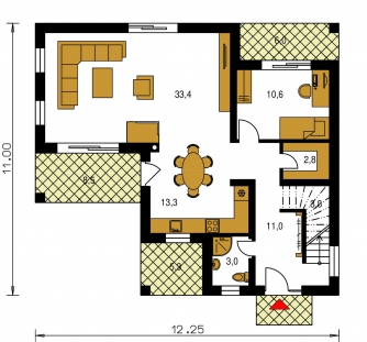 Floor plan of ground floor - PREMIER 197